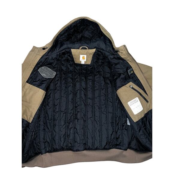 Carhartt Quick Duck quilted brown men's hooded coat men plus size 2Xl heavy coat - Picture 8 of 11